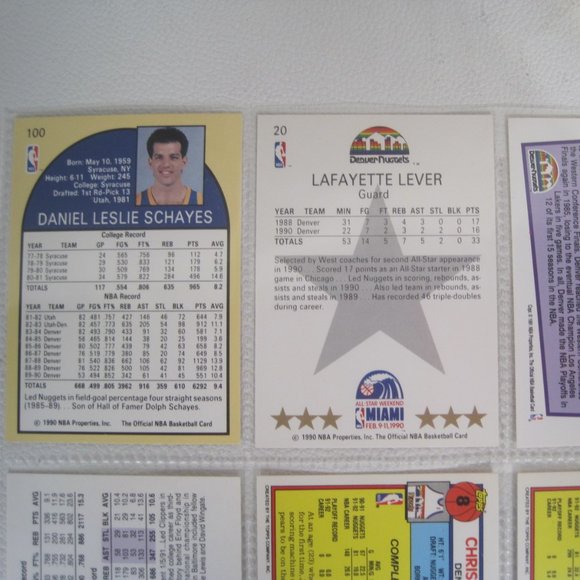 Lot of 6 Denver Nuggets NBA Player Cards - Picture 6 of 6